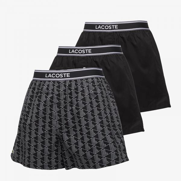 Boxerky LACOSTE Boxer Underwear Black XXL