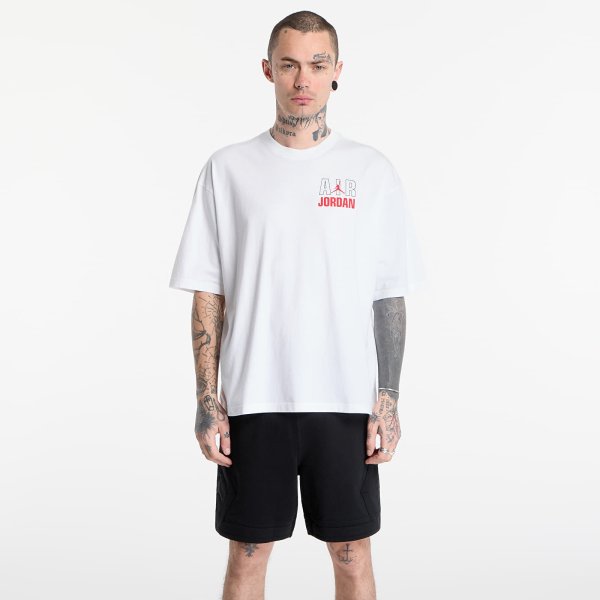 Tričko Jordan Flight Men's T-Shirt White/ University Red XS