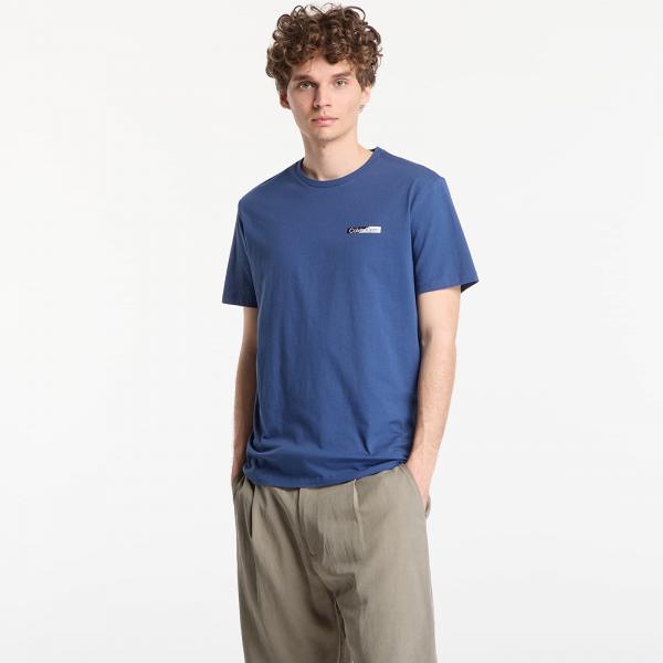 Tričko Calvin Klein Ss 30S Eu Spw Split Standard Graphic Tee Dark Denim S