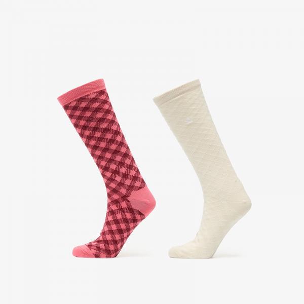 Ponožky adidas Wales Bonner Check Sock Craft Pink/ Clear Brown L