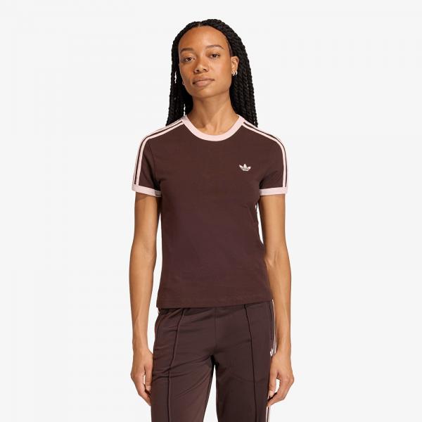 Tričko adidas 3 Stripes Slim T-Shirt Aurora Coffee S