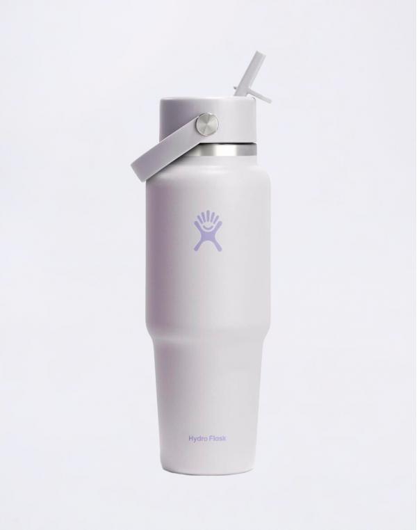 Hydro Flask Wide Mouth Travel Bottle with Flex Straw Cap (946 ml) Cloud Pink