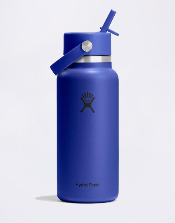 Hydro Flask Wide Mouth with Flex Straw Cap (946 ml) Capri Blue