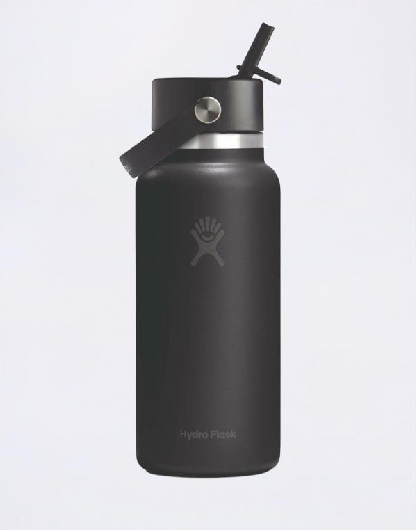 Hydro Flask Wide Mouth with Flex Straw Cap (946 ml) Black
