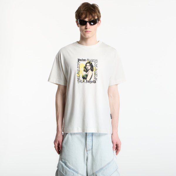 Tričko Palm Angels Pinup Regular T-Shirt UNISEX White/ Green XL