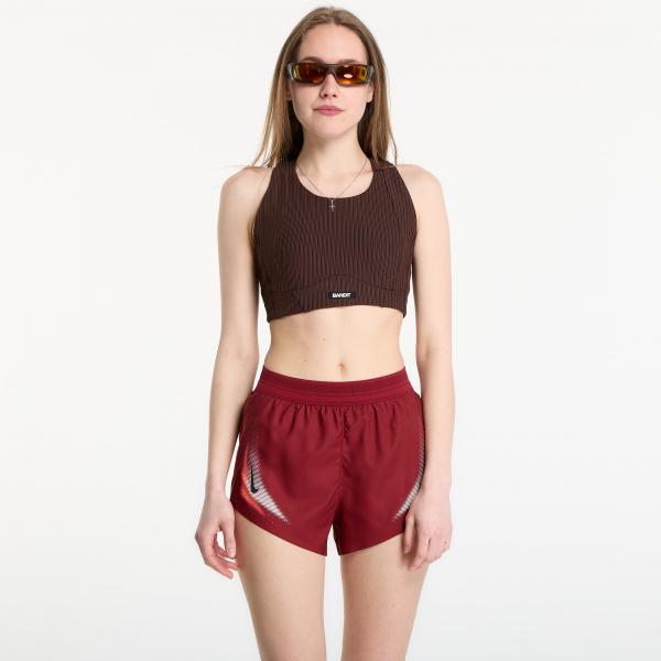 Podprsenka BANDIT Women's Striped Cadence™ Longline Bra Cacao/ Black M