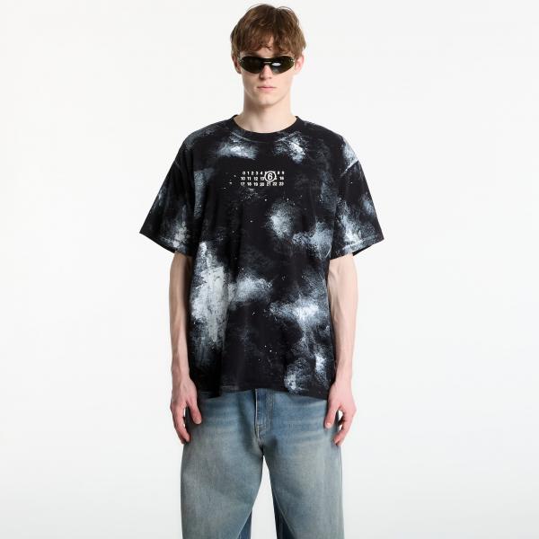 Tričko MM6 Paint Jersey T-Shirt Black XXL