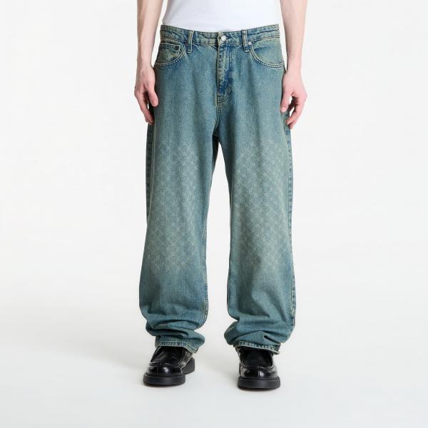Džíny Daily Paper Faded Monogram Amba Jeans V2 Bleached Denim Blue L