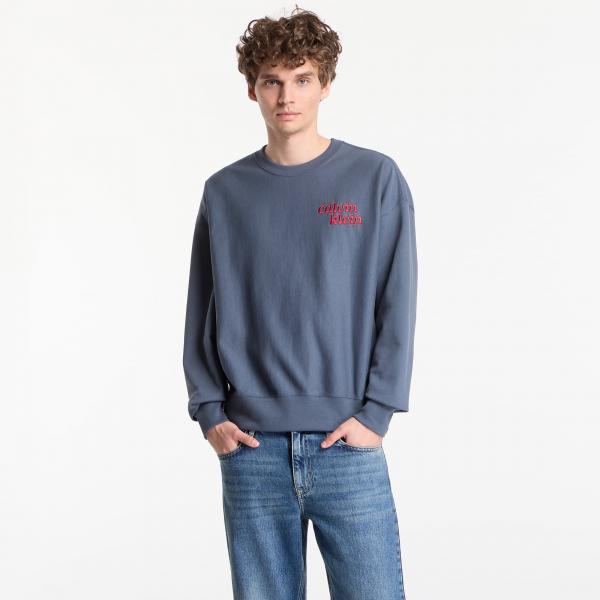 Mikina Calvin Klein Jeans Ls Premium Terry Graphic Crewneck Dark Slate M