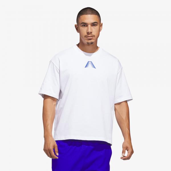 Tričko adidas Anthony Edwards Believe That T-Shirt White/ Lucid Blue M