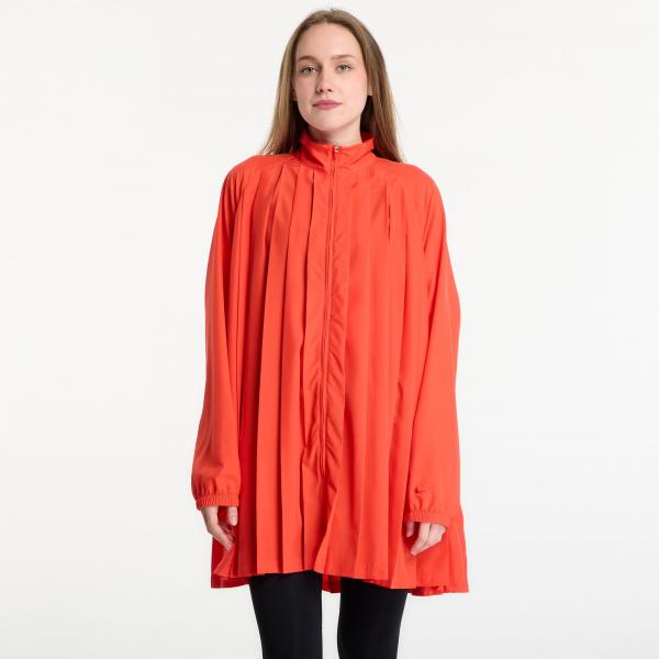Šaty Nike Sportswear Women's Oversized Long-Sleeve Pleated Mini Dress Lt Crimson/ Lt Crimson S