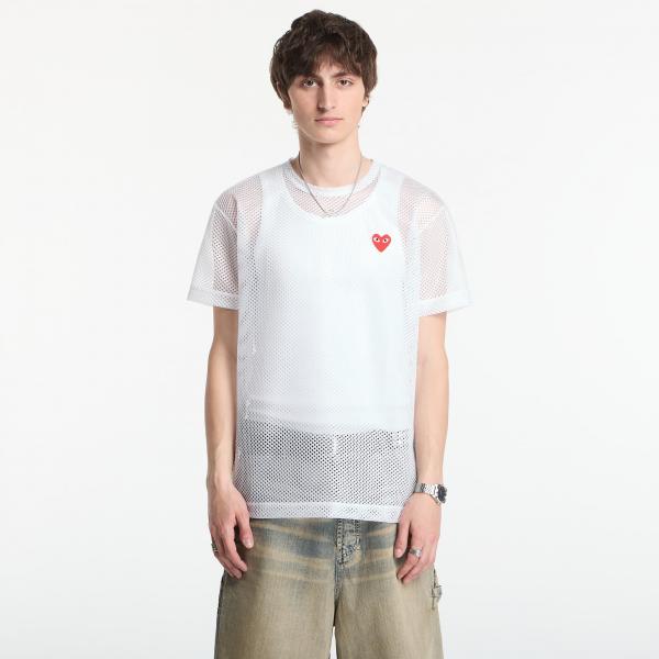 Tričko Comme des Garçons PLAY T-Shirt Red Emblem White M