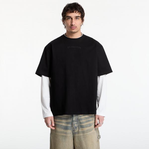 Tričko PLEASURES Neural Applique Shirt Black XXL