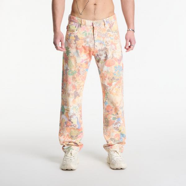 Džíny PLEASURES Stickers Straight Leg Jeans Multi 30