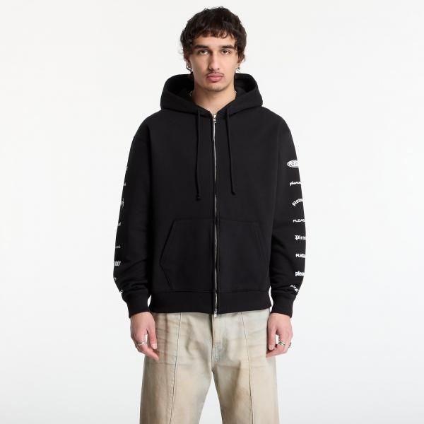 Mikina PLEASURES Woodmark Zip Hoodie Black M