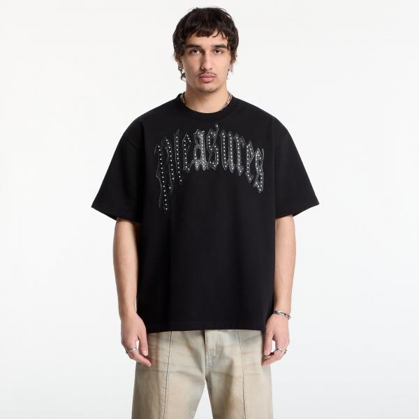 Tričko PLEASURES Twitch Studded Crewneck Black XXL