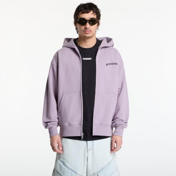 Mikina PLEASURES Neural Zip Hoodie Lilac XL