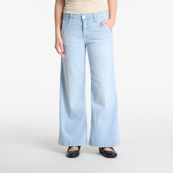 Džíny GUESS Zoya Wide Leg Crop Jeans Colonial Light W25