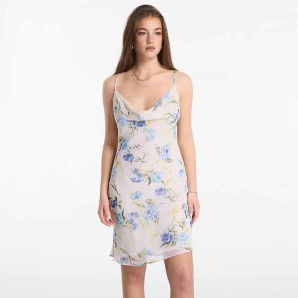 Šaty GUESS Sl Linda Mini Slip Dress Ribbon Floral Print S