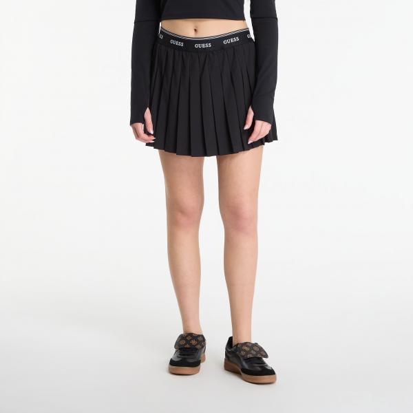 Sukně GUESS Selene Pleated Skirt Jet Black S
