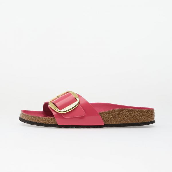 Tenisky Birkenstock Madrid Big Buckle Natural Leather Patent Women High-Shine Fuchsia Tulip EUR 37