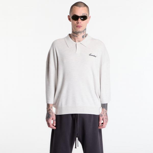 Tričko Fear of God Essentials Signature 3 4 Sleeve 90'S Polo Heather Oatmeal L