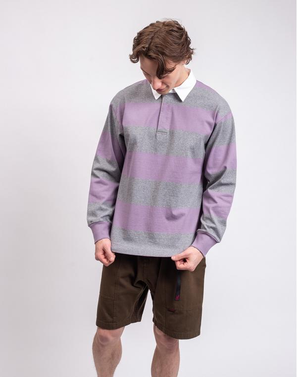 Gramicci Langdon Rugby Shirt HEATHER/PURPLE M