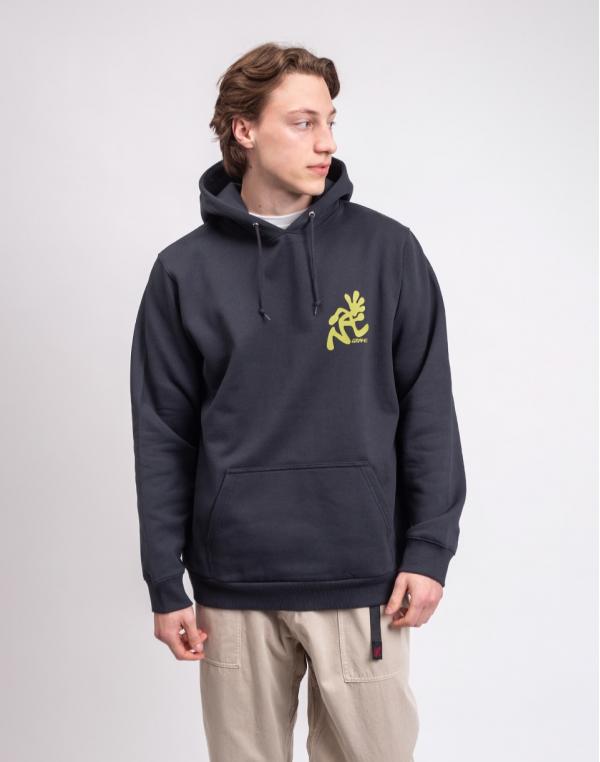 Gramicci Running Man Hooded Sweatshirt VINTAGE BLACK M