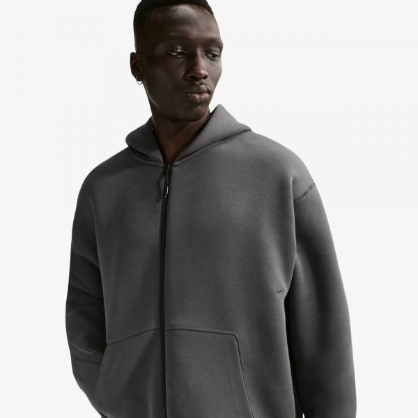 Mikina Nike Tech Men's Fleece Full-Zip Hoodie Anthracite/ Black XL