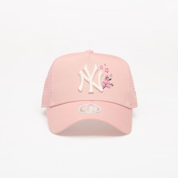 Kšiltovka New Era 9FORTY AF Trucker Floral New York Yankees Pink Rouge/ Chrome White Universal