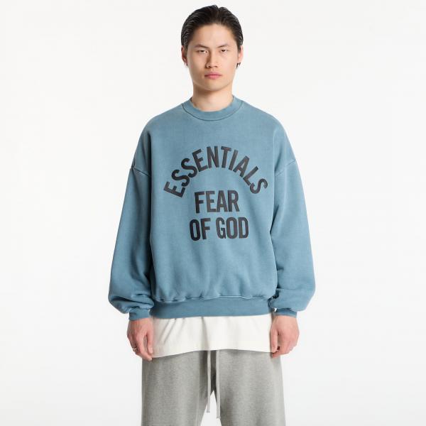 Mikina Fear of God Essentials Campus 90'S Crewneck Sweater Faded Coastal M