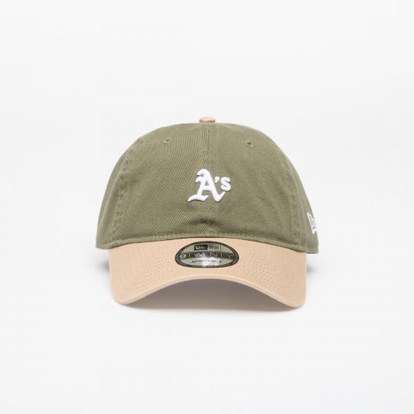 Kšiltovka New Era 9TWENTY Mini Washed Contrast Oakland Athletics New Olive/ Camel Universal