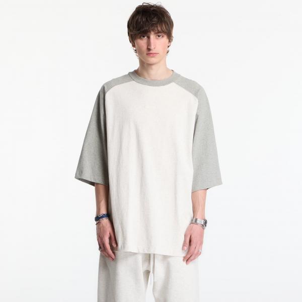 Tričko Fear of God Essentials Signature Baseball Tee Oatmeal Heather/ Concrete Heather M
