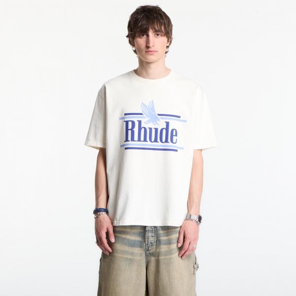 Tričko Rhude Rossa Tee Vintage White/ Blue XXL