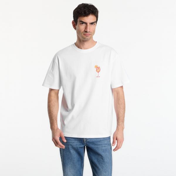 Tričko Urbanc Classics Orange Sip Oversize Tee White S