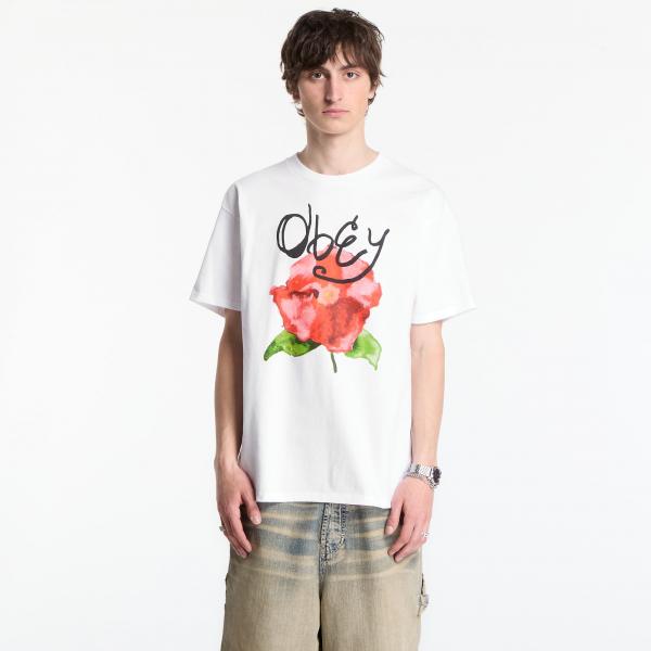 Tričko OBEY Watercolor Poppy White XL