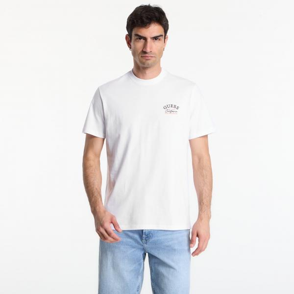 Tričko GUESS Cn Ss Lemon Circle Tee Pure White M