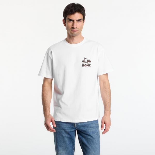 Tričko Urbanc Classics Roman Souvenirs Oversize Tee White S
