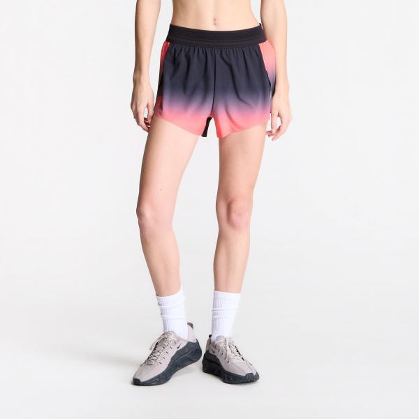 Šortky Nike AeroSwift Women's Dri-FIT ADV 3" Brief-Lined Running Shorts Black/ Bright Crimson/ Metallic Silver M