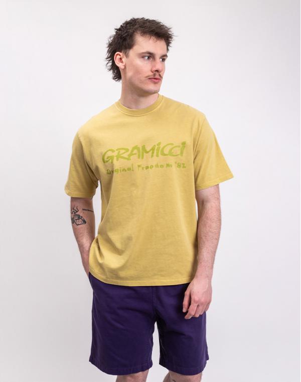 Tričko Gramicci Freedom Tee Pigment Dyed SULPHUR PIGMENT