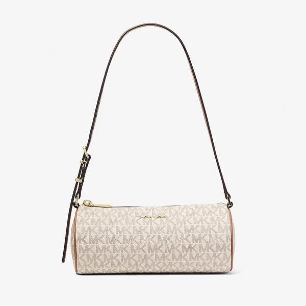 Kabelka Michael Kors Izzy Small Signature Logo Barrel Pochette Vanilla/ Acorn Universal