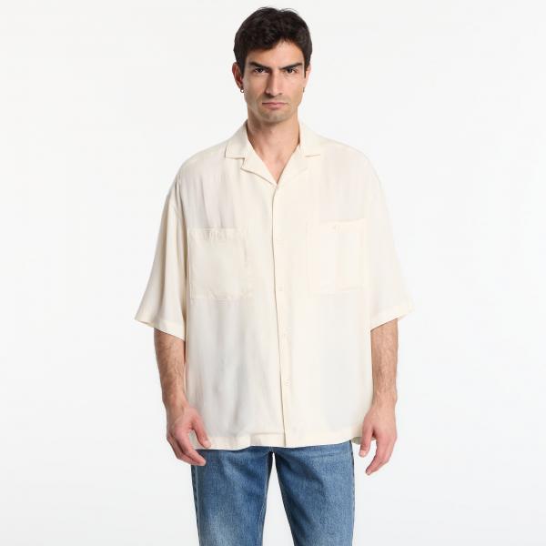 Košile Urban Classics Oversized Resort Shirt White Sand L