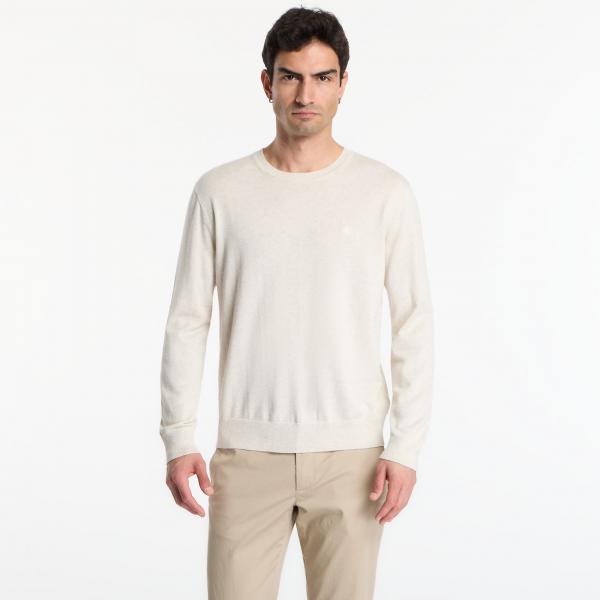 Svetr Calvin Klein Ls Supima Cotton Crew Snow Heather L