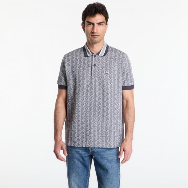 Košile LACOSTE Short Sleeved Ribbed Collar Shirt Calluna/ Graphite 6
