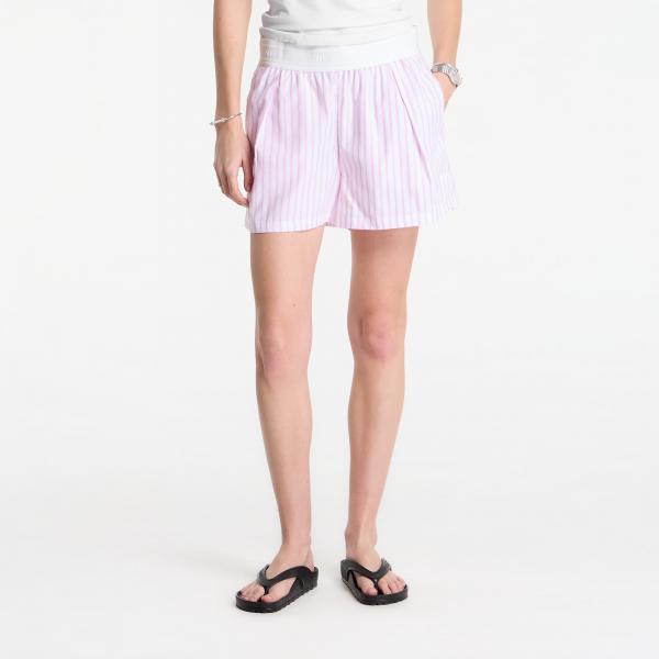 Šortky Nike Sportswear Chill Poplin Women's Loose Stripe Shorts Lt Magenta/ Pink Foam/ Summit White L