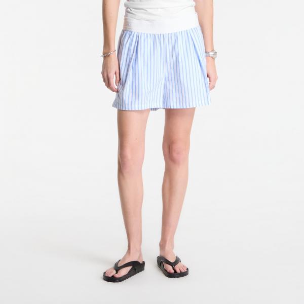 Šortky Nike Sportswear Chill Poplin Women's Loose Stripe Shorts Lt Photo Blue/ Hydrogen Blue/ Summit White M