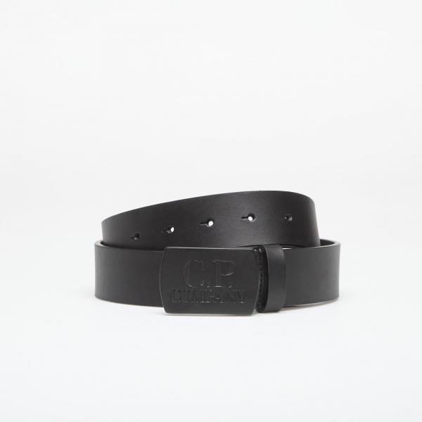 Pásek C.P. Company Herringbone Tape Belt Black 95