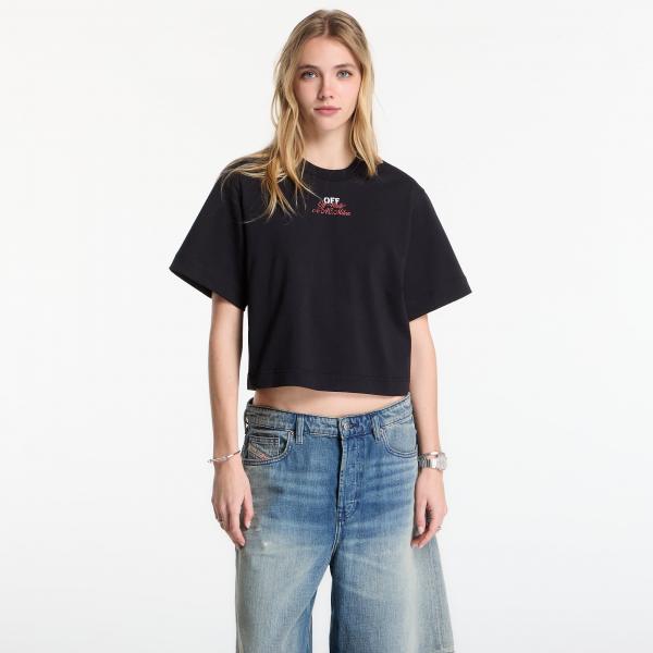 Tričko Off-White x AC Milan Crop Tee Black/ No Color S