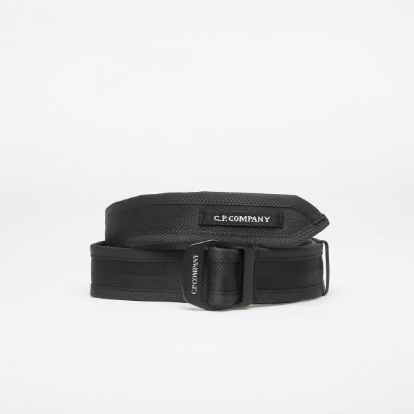 Pásek C.P. Company Herringbone Tape Belt Black 95