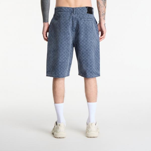 Šortky Daily Paper Washed Monogram Woven Shorts Blue Wing Teal XXL